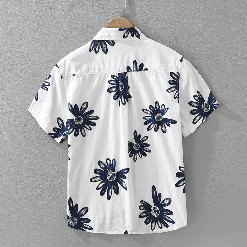 Japanese Trendy Printed Short Sleeve Shirt