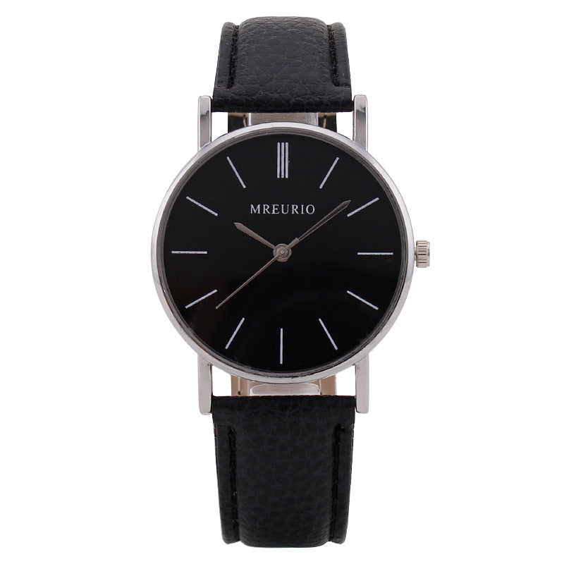 Large Dial Watch Men's Stitching Belt