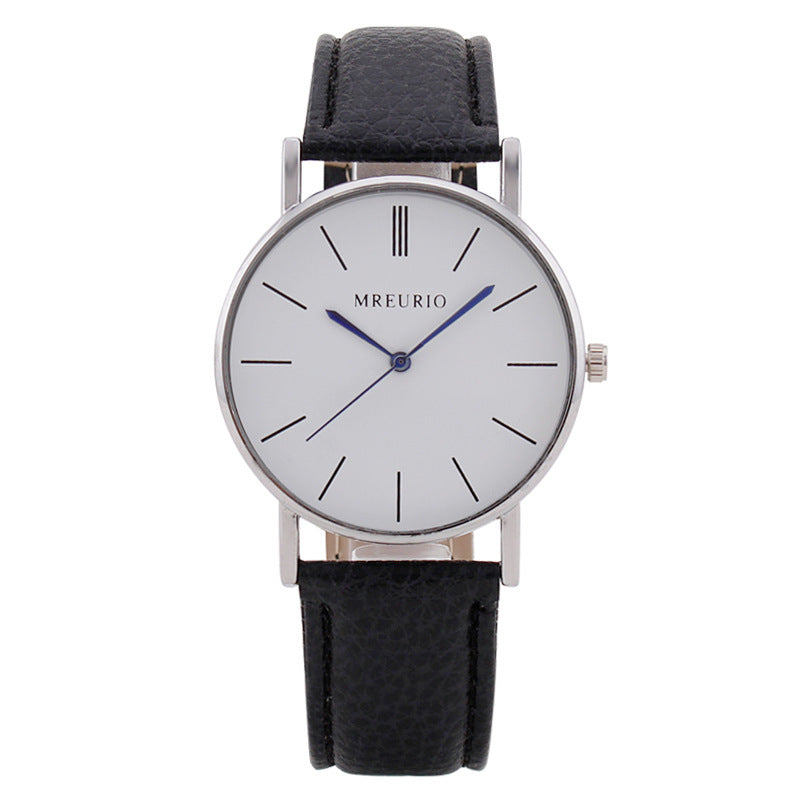 Large Dial Watch Men's Stitching Belt