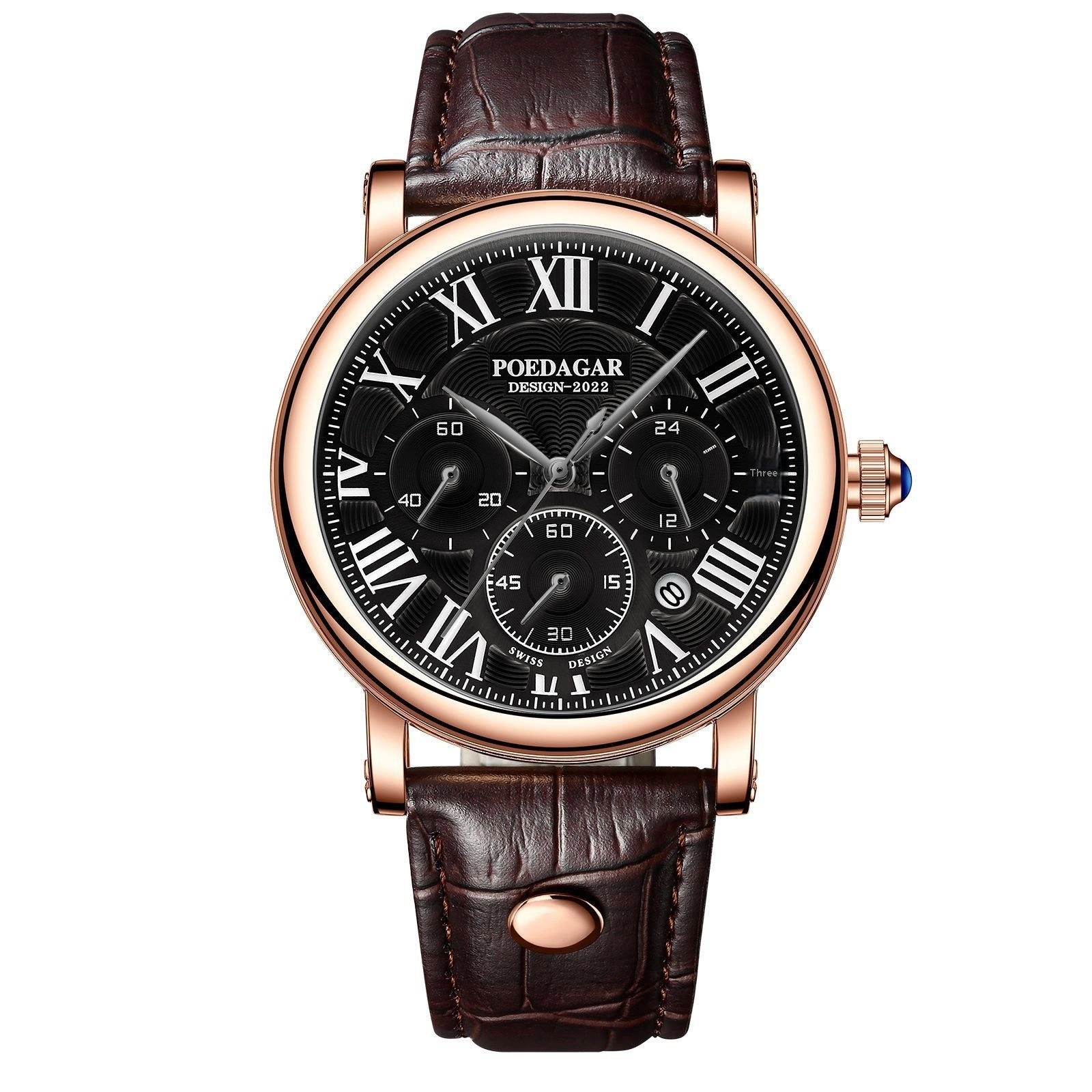 Multifunctional Men's Quartz Watch Ultra-thin Belt Style