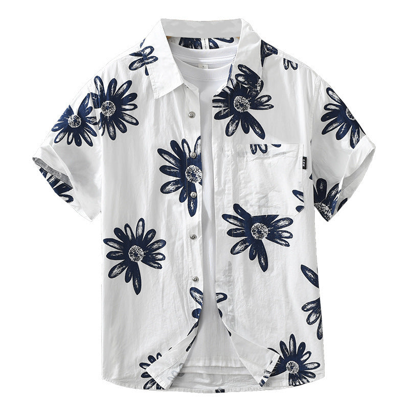 Japanese Trendy Printed Short Sleeve Shirt