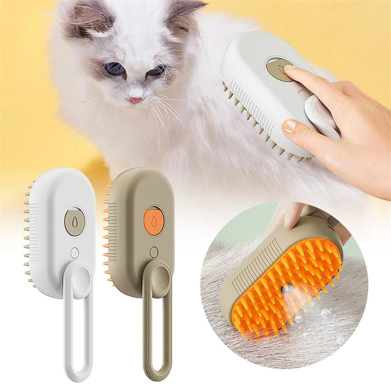 Cat Steam Brush  3 In 1 Electric Spray Cat Hair Brushes For Massage Pet Grooming Hair Removal Combs Pet Products