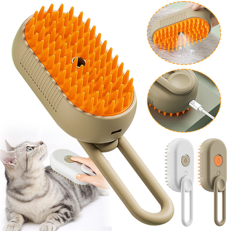 Cat Steam Brush  3 In 1 Electric Spray Cat Hair Brushes For Massage Pet Grooming Hair Removal Combs Pet Products