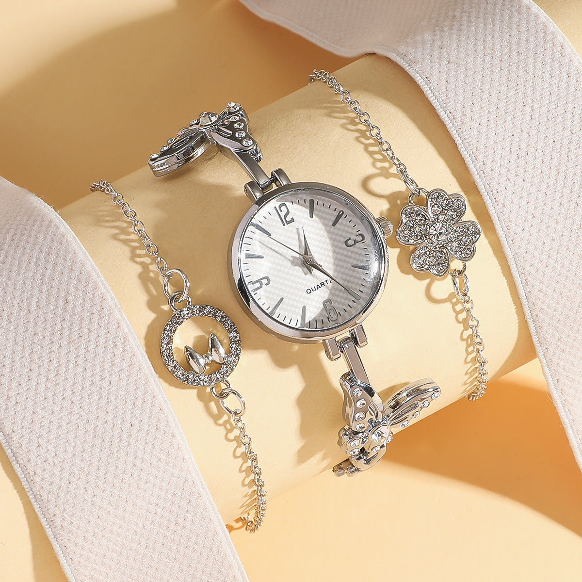 Diamond Mori Style Watch and Bracelets
