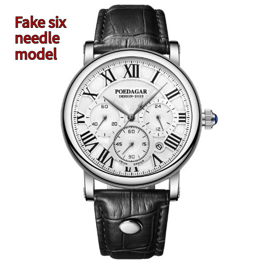 Multifunctional Men's Quartz Watch Ultra-thin Belt Style