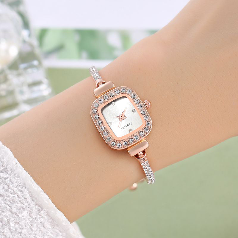Small Square Diamond Bracelet Watch