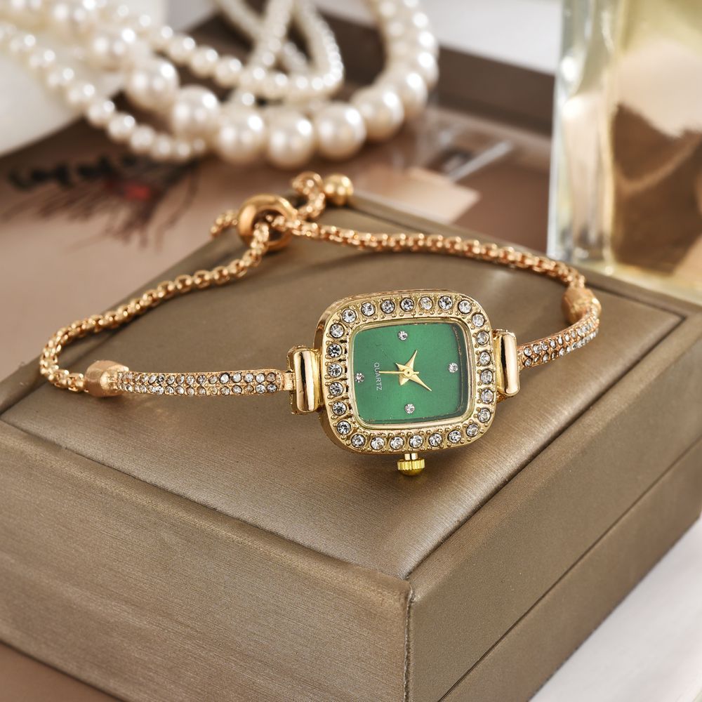 Small Square Diamond Bracelet Watch