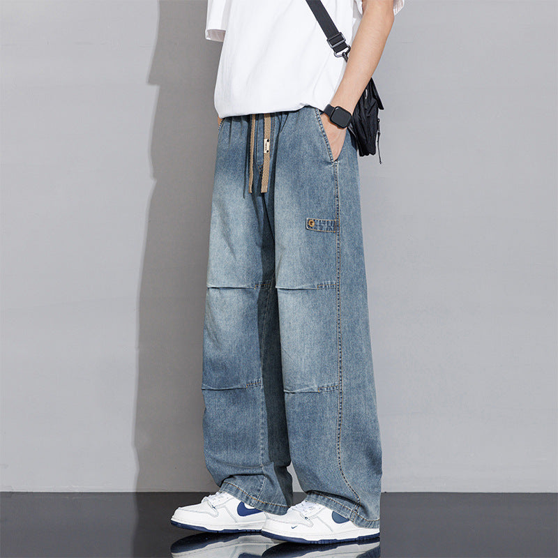 Men's Versatile Fashion Casual baggy Jeans