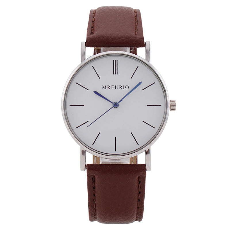 Large Dial Watch Men's Stitching Belt