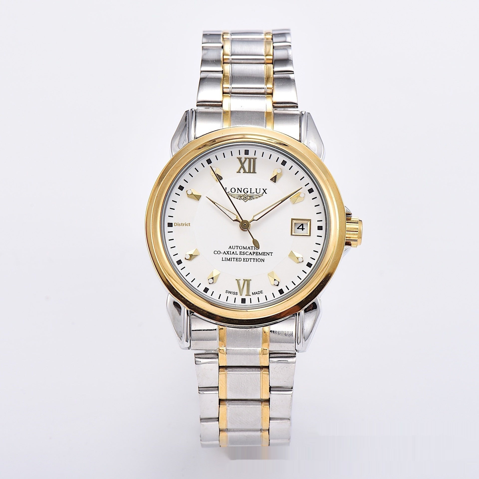 Stainless Steel/leather Strap Simple Automatic Mechanical Watch