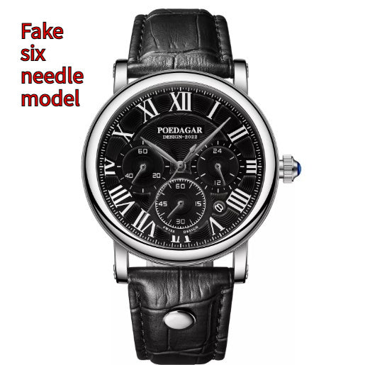 Multifunctional Men's Quartz Watch Ultra-thin Belt Style